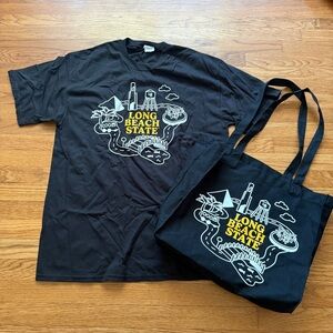 CSULB Long Beach State college tshirt and tote swag